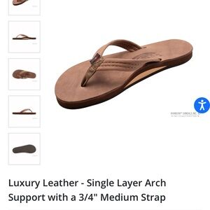 Rainbow Brown Leather Sandals